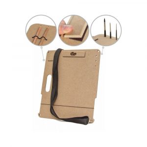 Rosa Studio MDF-Maltafel mit Magnet-Papierhalter, Zeichenbrett, Zeichentafel 40x47 cm