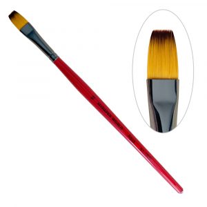 Mypaperworld Aquarell Künstler Synthetikhaar Pinsel, Serie Aqua, flach