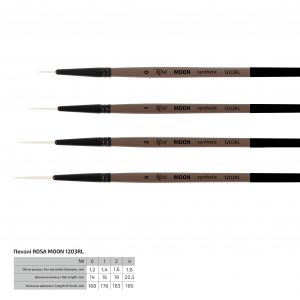 Rosa, Synthetikhaar Liner Pinsel MOON,1203RL