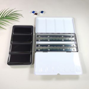 Leer Watercolor Metallkasten für 28 1/1 Näpfchen 2,5 ml, Schwarz