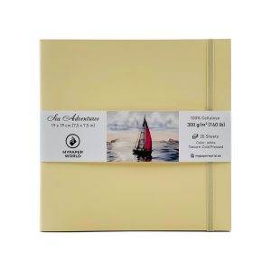 Mypaperworld Aquarell Skizzenbuch 300 g 19х19 cm, 16 Blätter, Beige