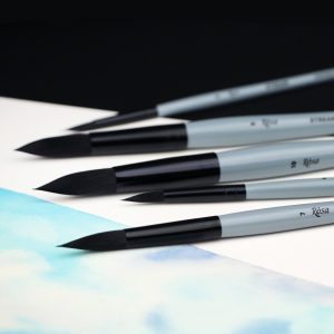 NEU!!!Rosa Stream, Aquarell Rund Synthetikhaar Pinsel