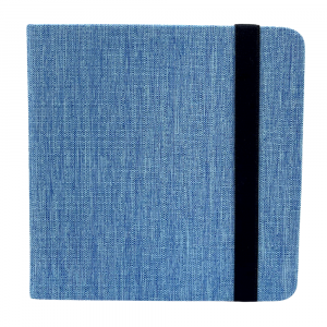 Potentate Aquarell Skizzenbuch, 300 g 100% Baumwolle, Kalt gepresst, 24 Blätter, 12x12cm, Blau Stoff Umschlag