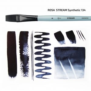 NEU!!!Rosa Stream, Aquarell Flach Synthetikhaar Pinsel