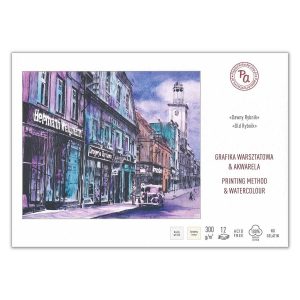 NEU!!!“Papierartystyczny“ Aquarellblock /Drückpapier/ Malen, Polnisch Aquarell Papier,A4, 300 g, 100% Baumwolle 8 Bogen Weißpapier, 4 Bogen Elfenbein Bogen Packung, Kaltpresst