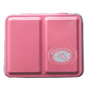 NEU!!! ROMAN SZMAL Leer Metallic Aquarellkaste, Mini, für 12 1/2 Näpfchen, Rosa