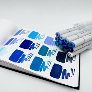 NEU, Superior Kunstlerische alhogolbasierte Marker, 12 Farben Ocean Set, Double side