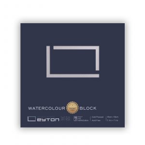 NEU, Leyton Aquarell Block 300 g 100% Baumwolle, 26X26 cm, 20 Seiten