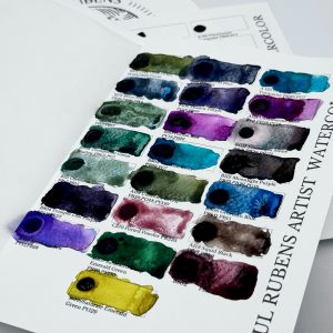 NEU,Paul Rubens Granulation Aquarell Dotkarte, 22 Farben